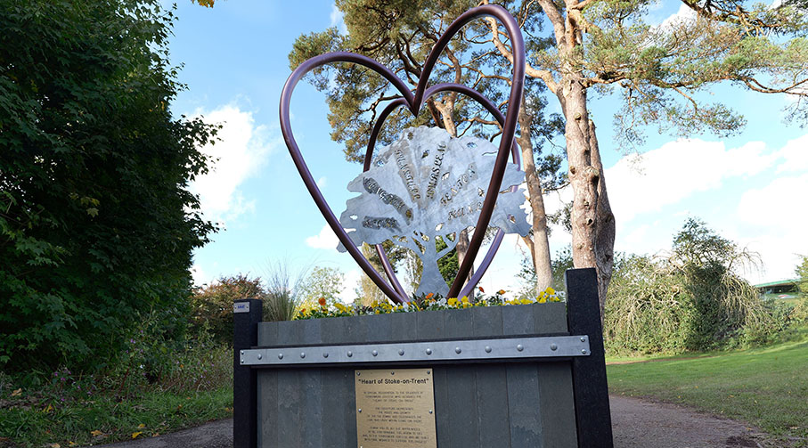 Heart of Stoke-on-Trent Sculpture Unveiled at Trentham Shopping Village