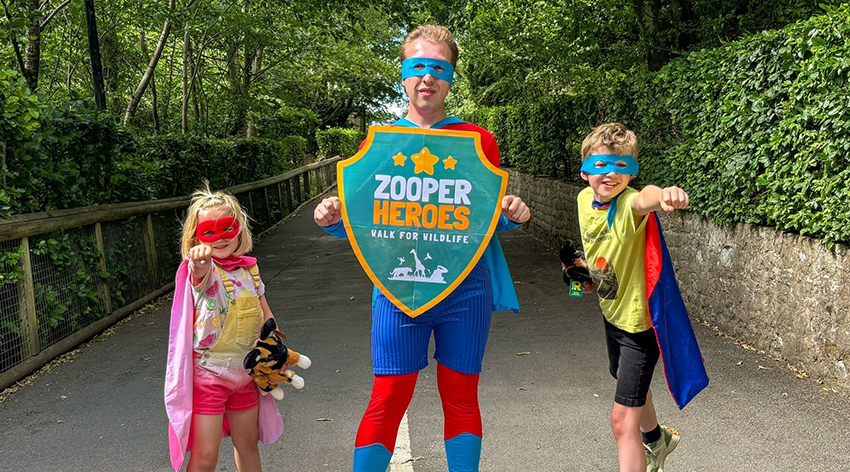 Be a Zooperhero and join Dudley's Zoo sponsored walk
