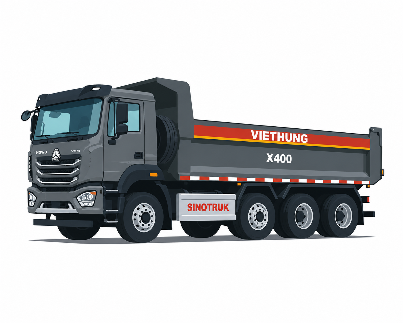 Đội xe ben công suất lớn