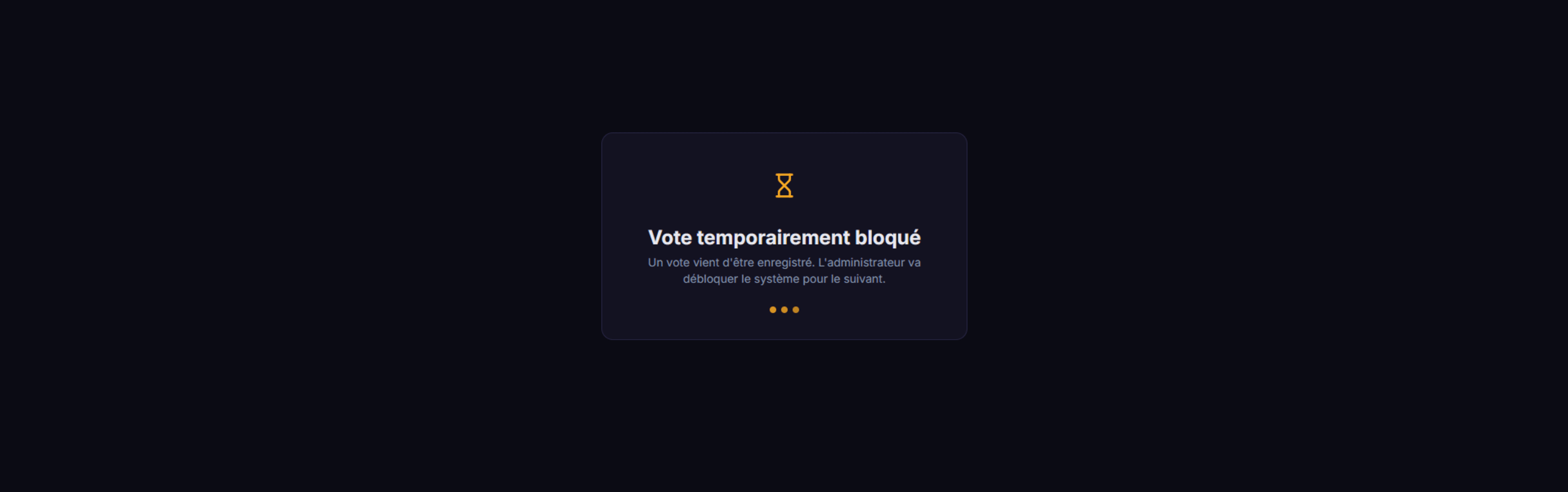 Interface de vote bloqué après chaque vote