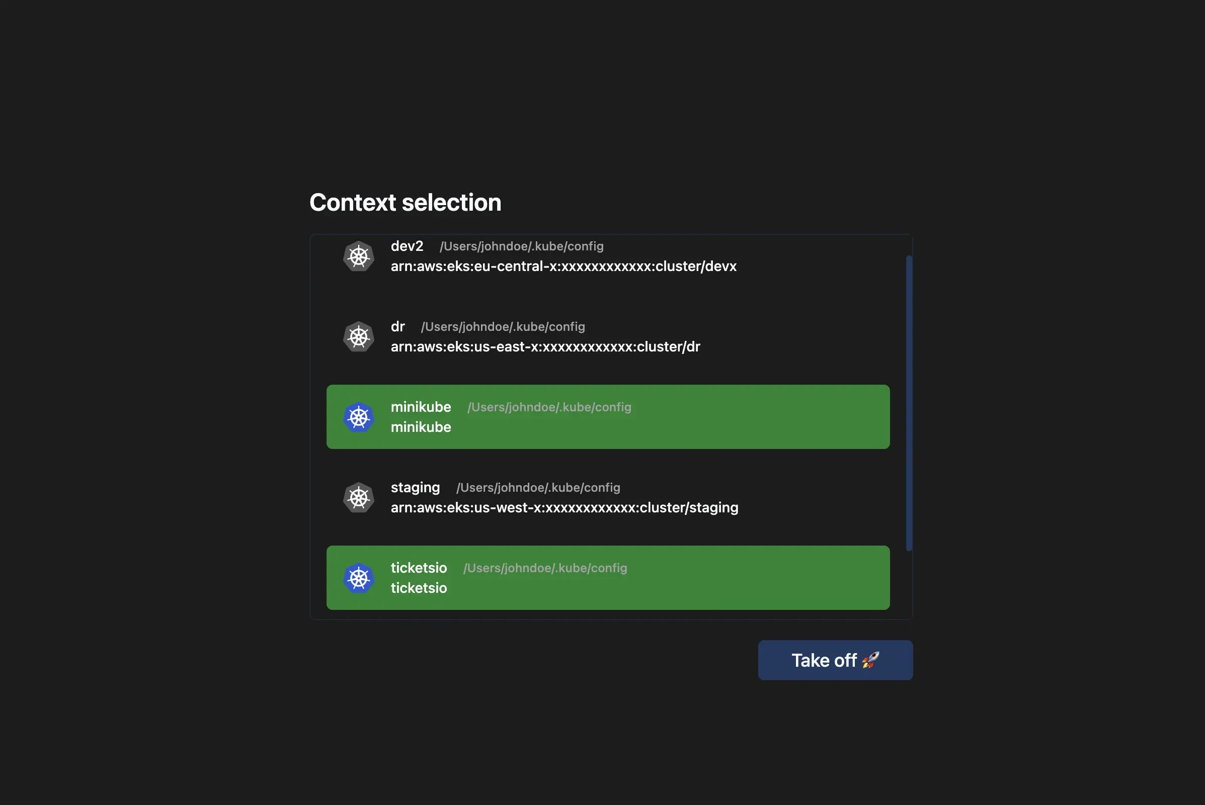 Illustration of Grogg managing multiple clusters within VSCode