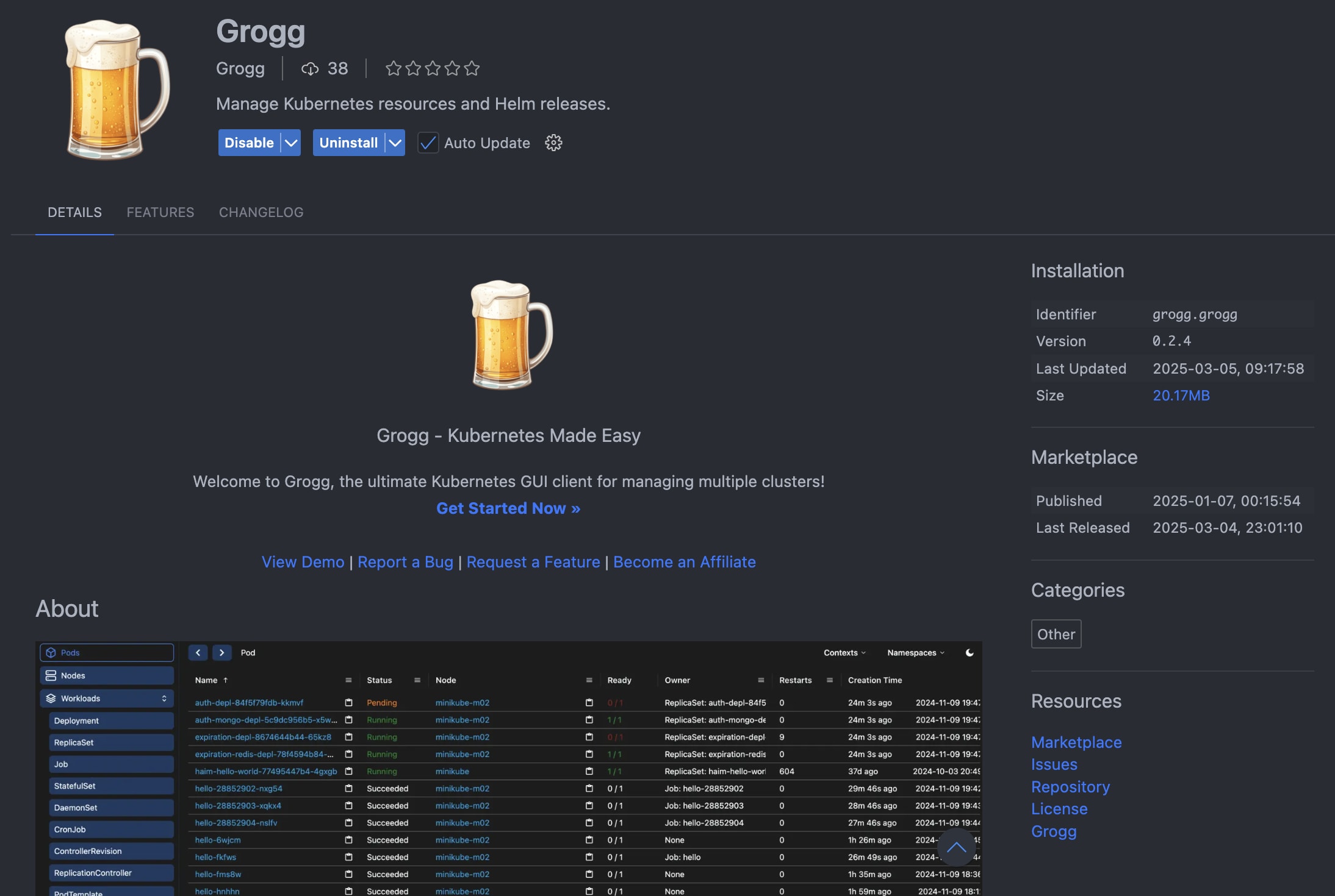 VS Code Marketplace screenshot