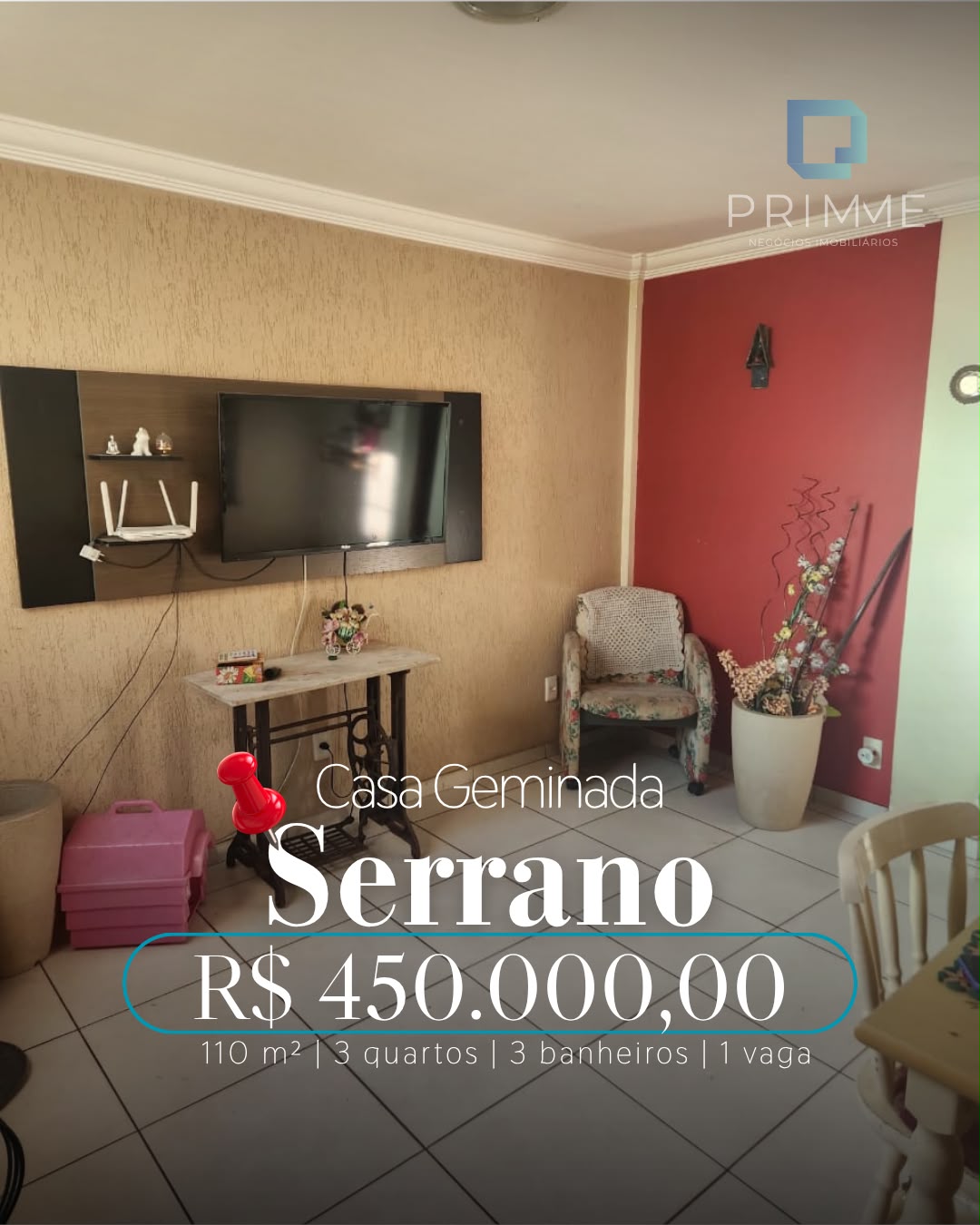 Foto principal de Excelente Casa Geminada em condomínio no bairro Serrano.