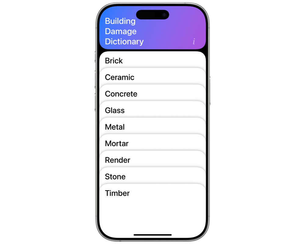Building Damage Dictionary