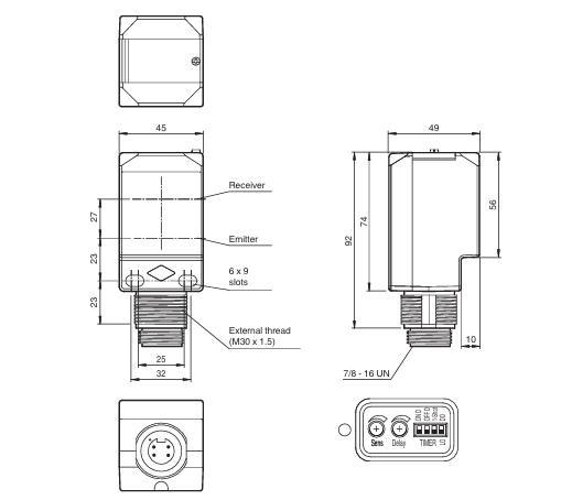 Sensor fotoeléctrico retro-reflectivo - 2