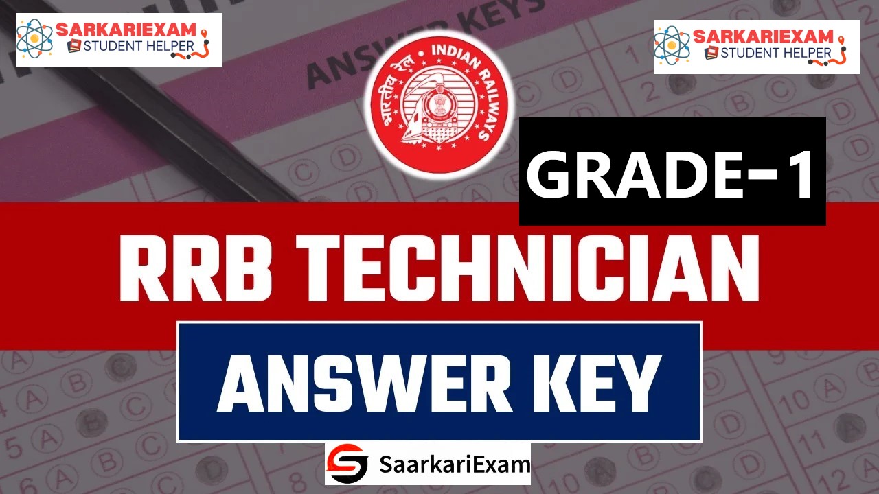 Railway RRB Technician Grade I Answer Key 2024