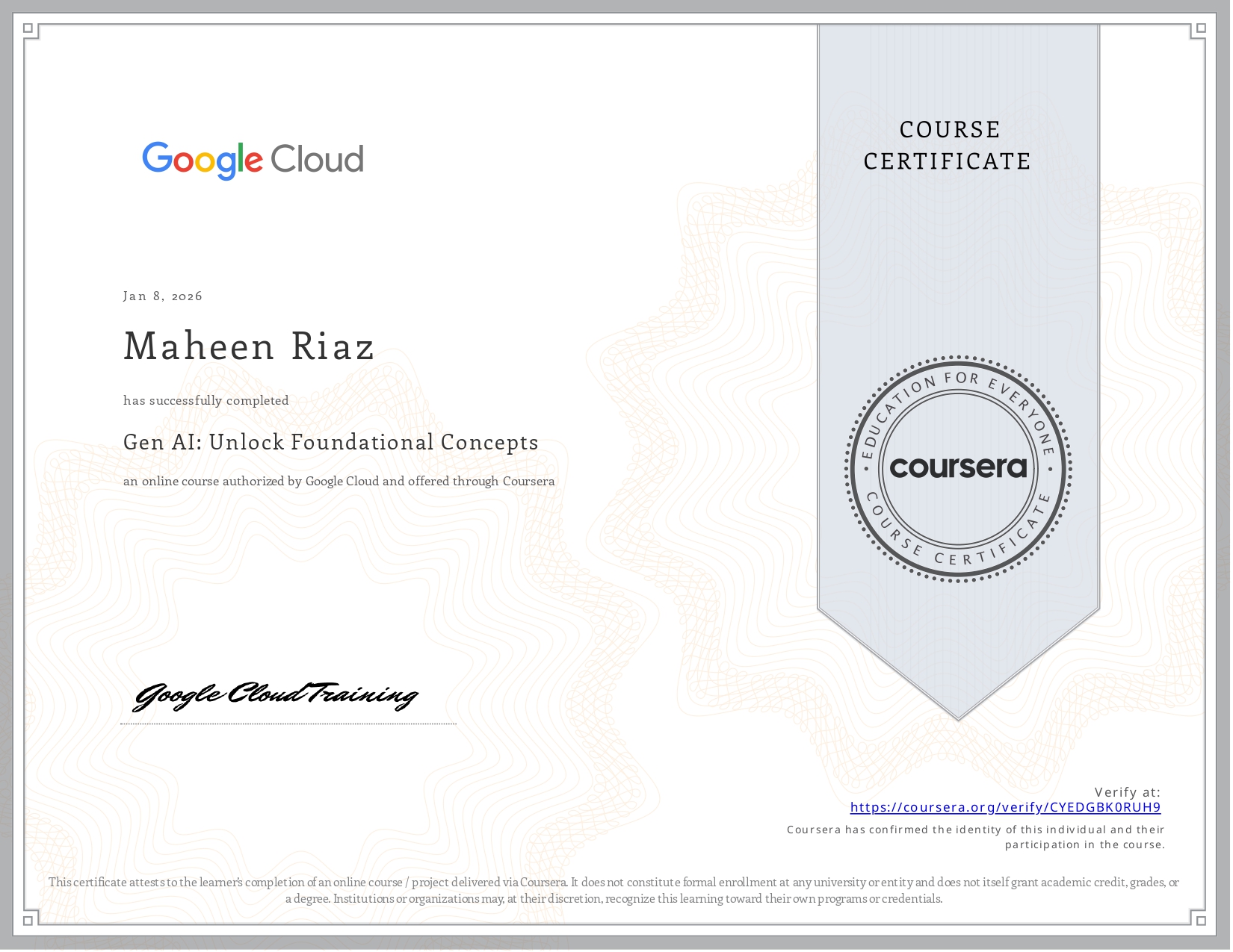 Coursera Course CYEDGBK0RUH9