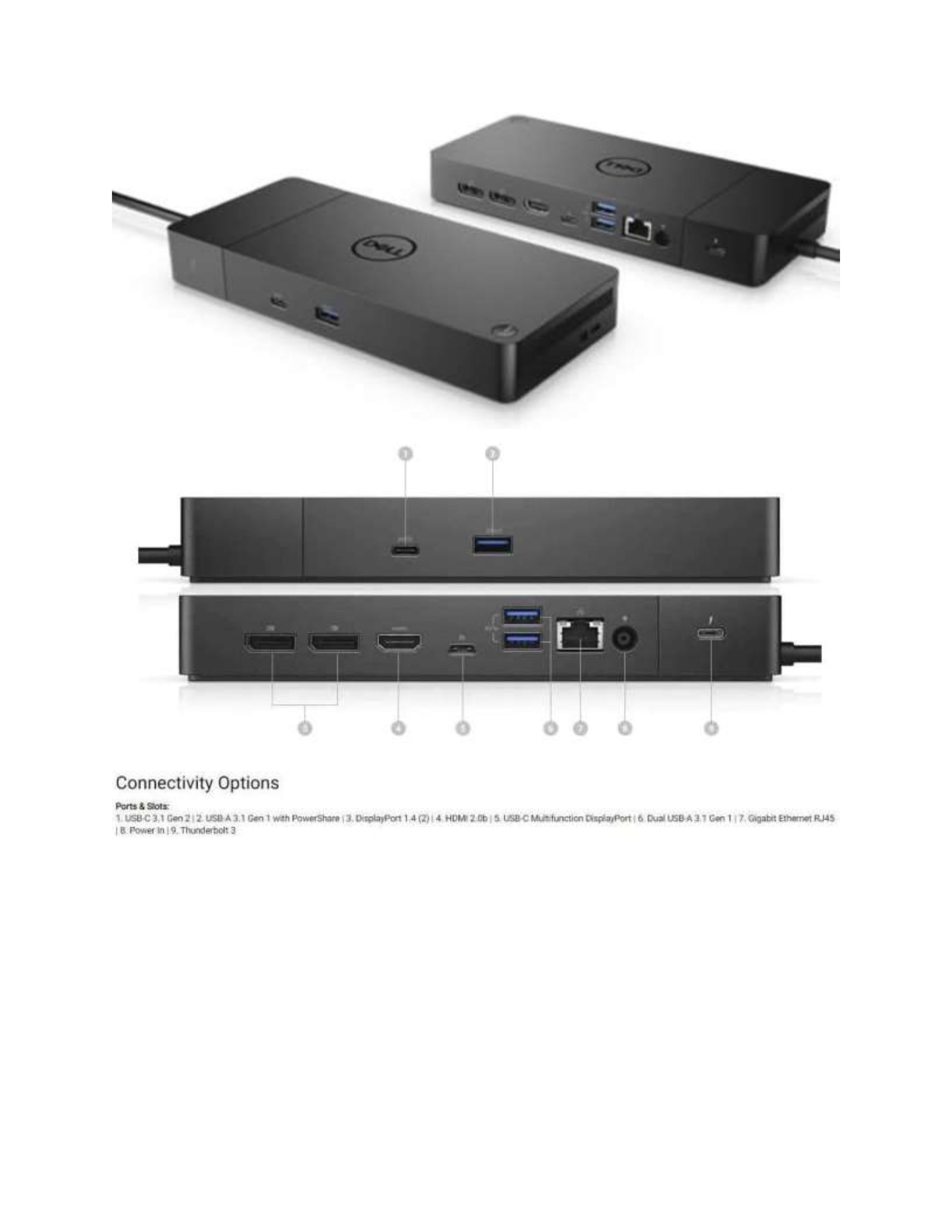 DELL DOCK WD19TBS Dell Thunderbolt Dock- WD19TBS | Digital Computers