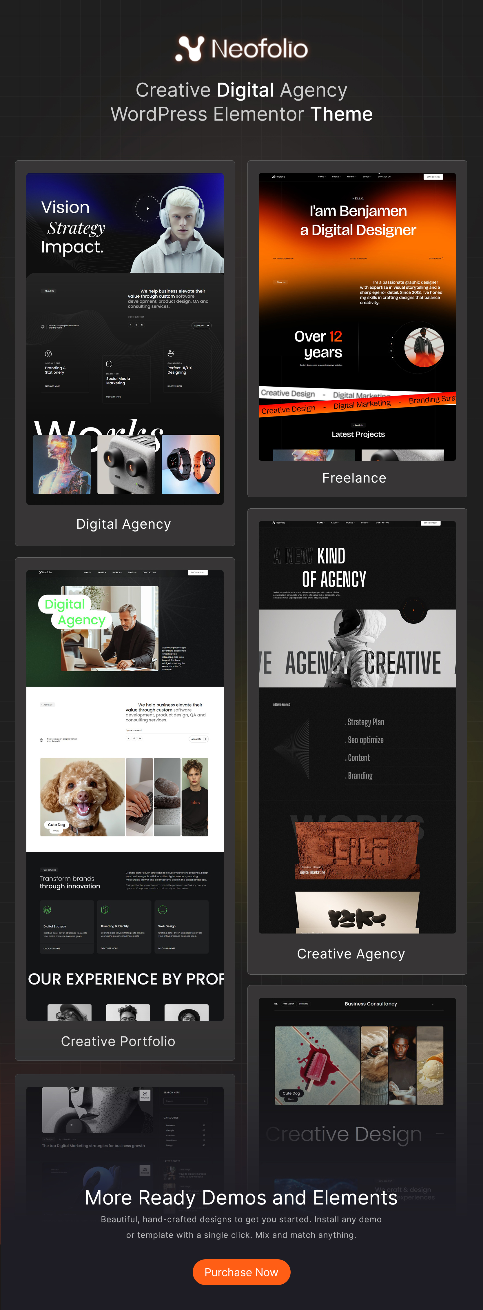 Neofolio Portfolio Theme Demos
