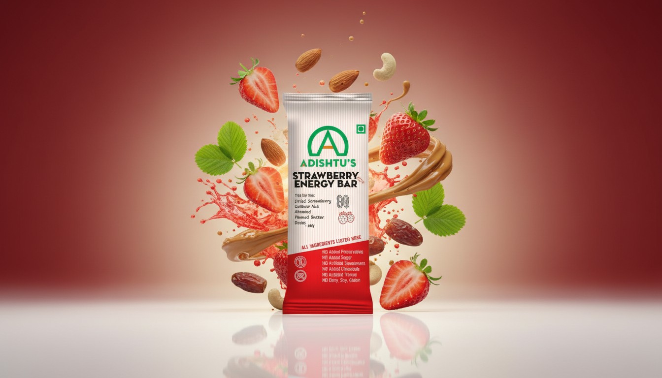 Strawberry Energy Bars - Box of 5