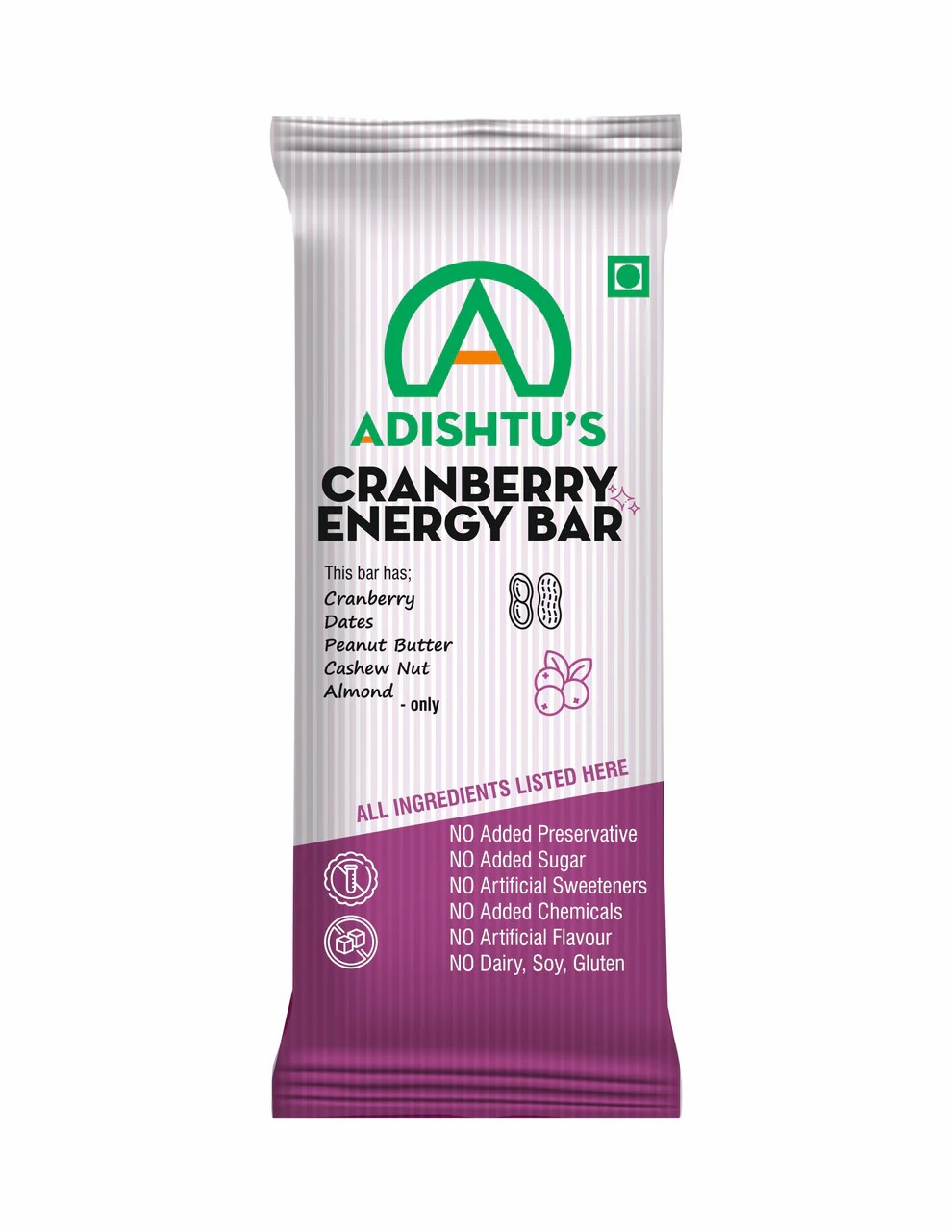 Cranberry energy bar