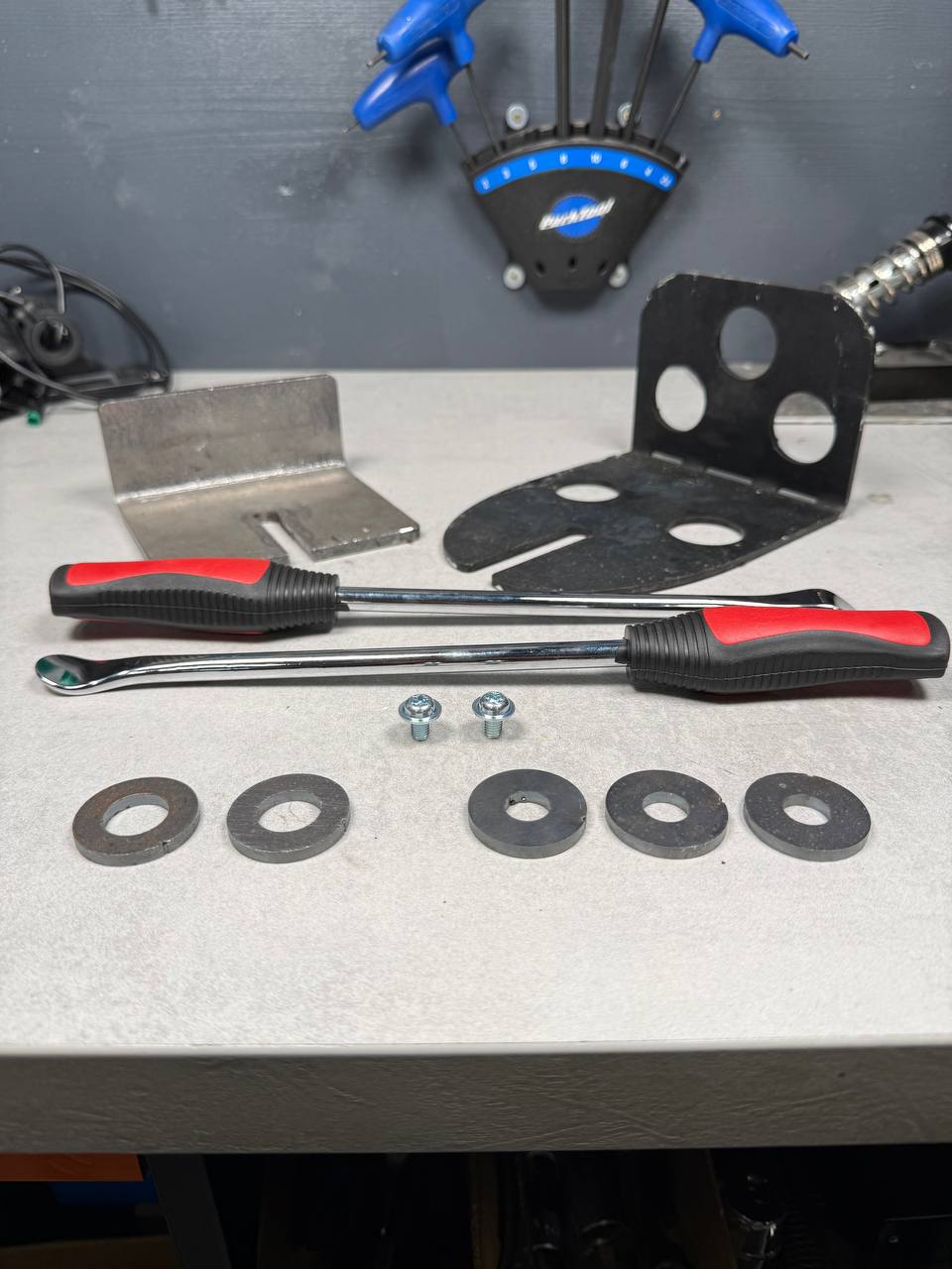Kit plaques de montage pneu trottinette