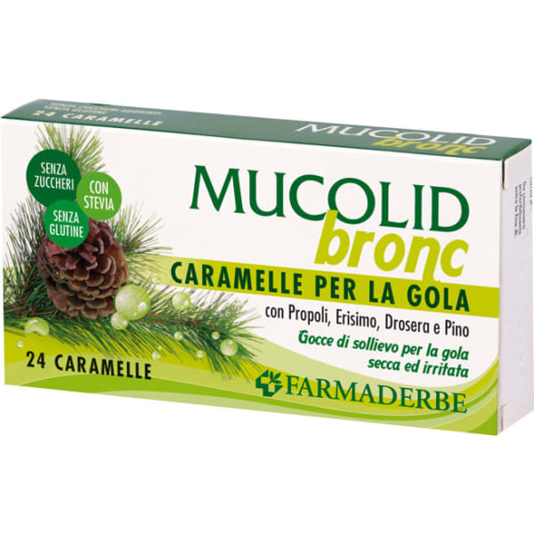 Farmaderbe Mucolid Bronc Caramelle 24 pezzi