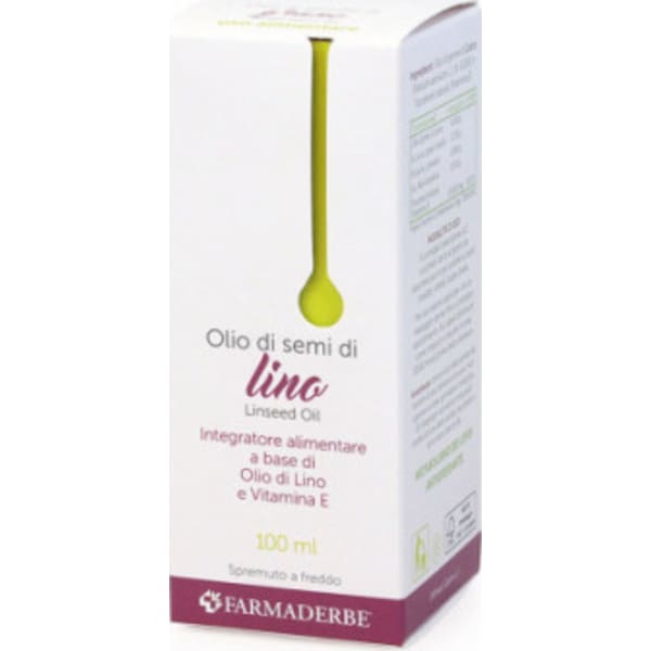 Farmaderbe Olio Alimentare Semi di Lino 100 ml