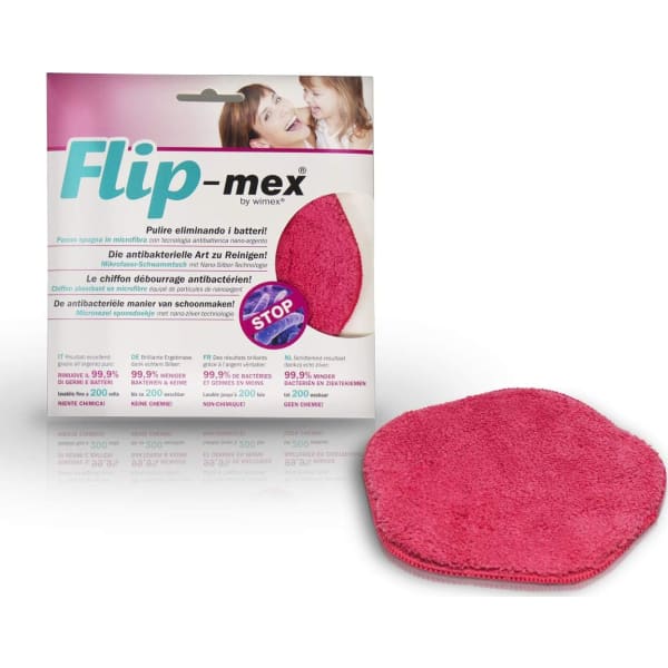 Wimex Flip-mex Panno Spugna Microfibra Antibatterico 16x16 cm