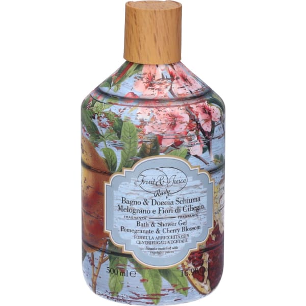 Rudy Profumi Fruit&Juice Bagno & Doccia Schiuma Melograno e Fiori di Ciliegio 500 ml