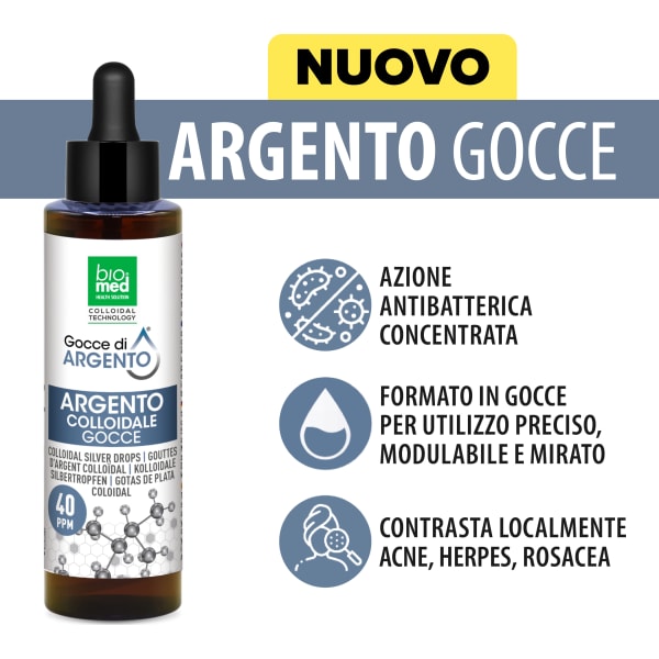 Biomed Argento Colloidale Puro Gocce 20 ppm 100 ml
