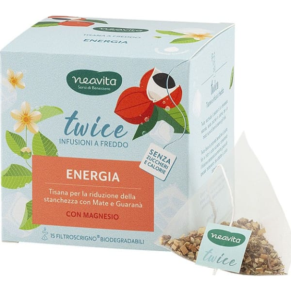 Hp Herbal Products Neavita Infuso Twice Energia Mate Guarana Magnesio 15 Filtri