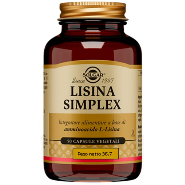 Solgar Lisina Simplex 50 Capsule Vegetali