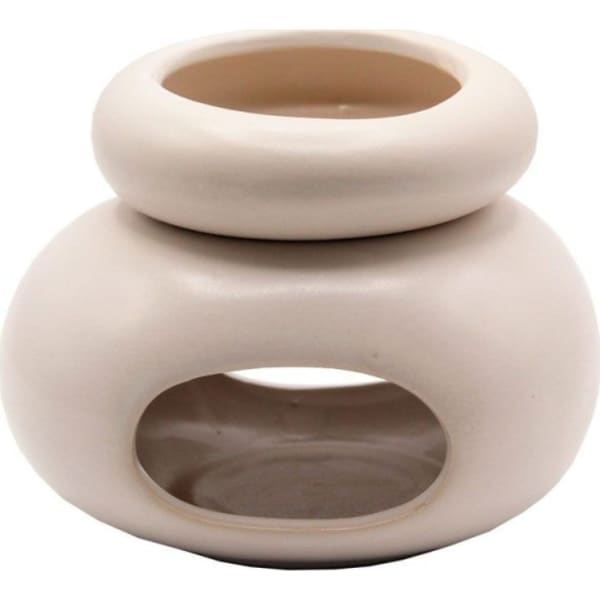 Pilar Antoli Bruciaessenze Zen a Lumino in Ceramica Bianca