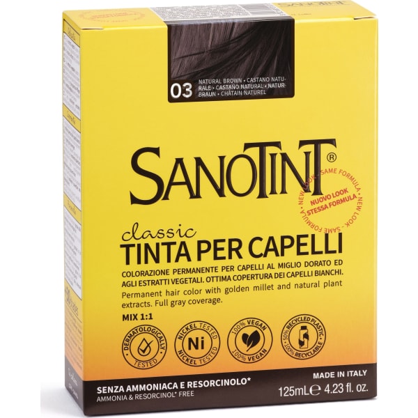 Cosval Sanotint Classic Tintura Capelli 03 Castano Naturale 125 ml