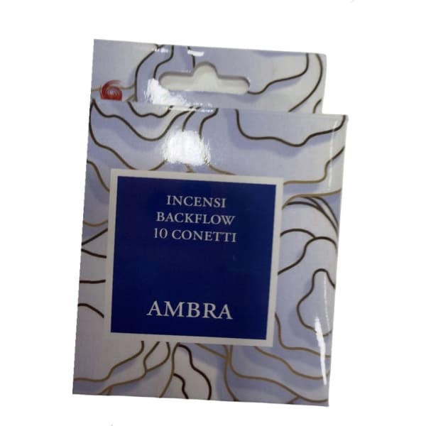 Dhanvantari Conetti di Incenso Backflow Ambra 10 pezzi