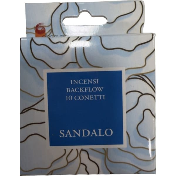 Dhanvantari Conetti di Incenso Backflow Sandalo 10 pezzi