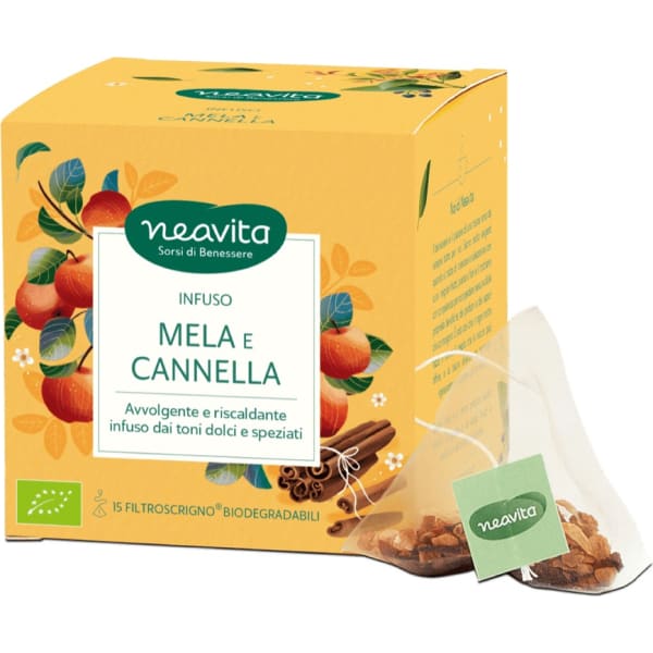 Neavita Mela e Cannella Infuso Biologico FiltroScrigno 15 Filtri