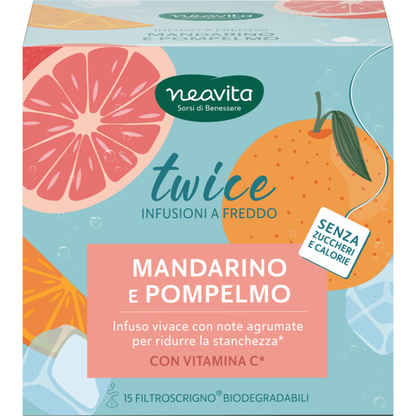Neavita Twice Infuso a Freddo Mandarino e Pompelmo con Vitamina C 15 Filtroscrigno