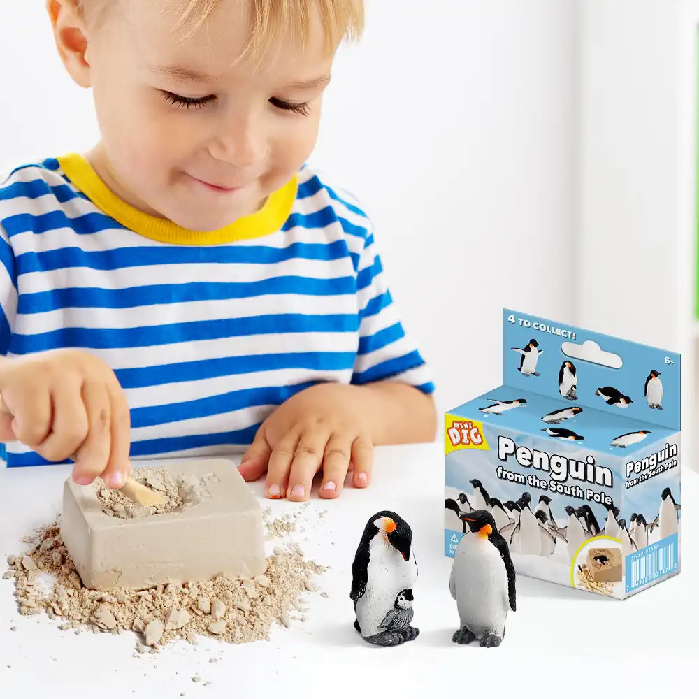 Children's creative DIY digging penguin pirate treasure gems Children's educational toys