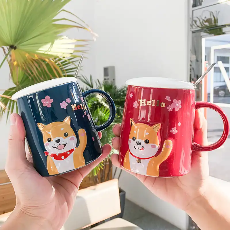 Cartoon Shiba Inu Dog Creative Ceramic Cup