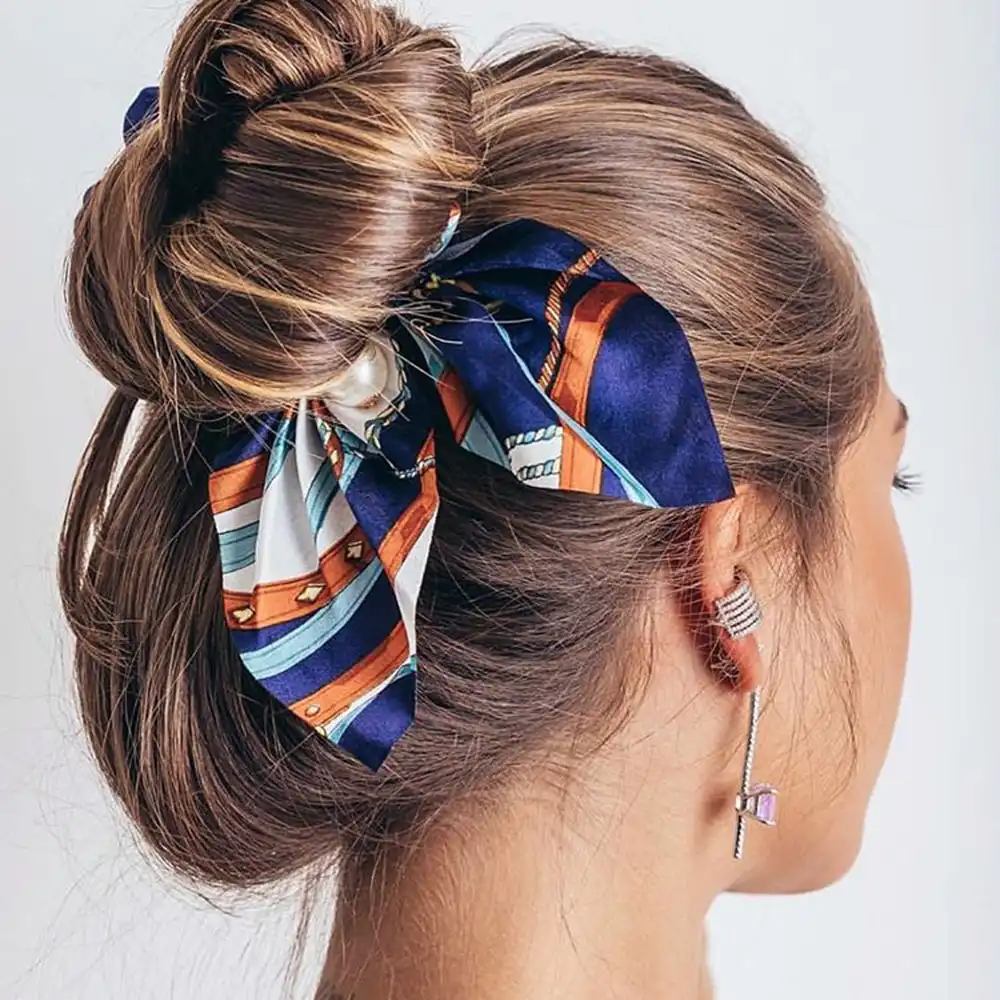 Pearl hair band bow tie hair rope-Hair Band Pearl hair band bow tie hair rope-Hair Band