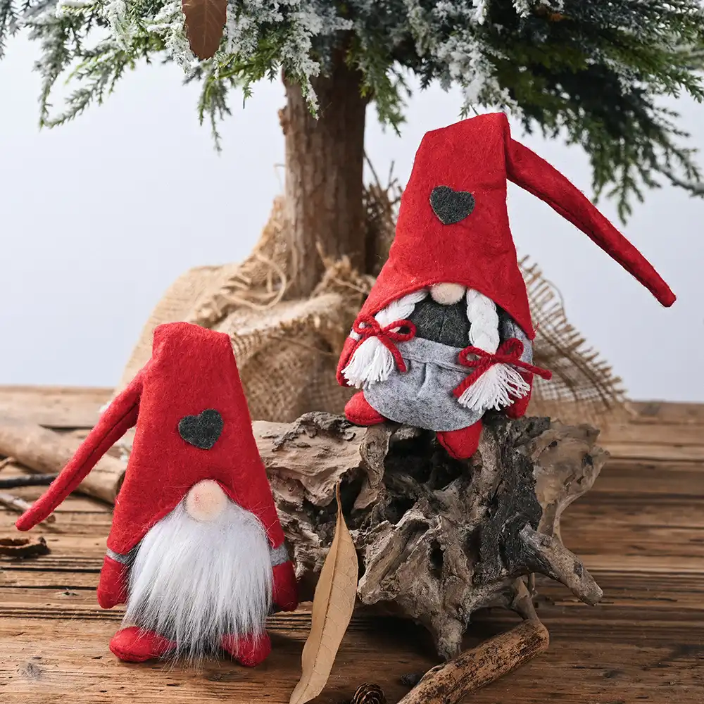 Christmas decoration supplies The old man in the forest lovingly standing doll Rudolph Faceless Doll