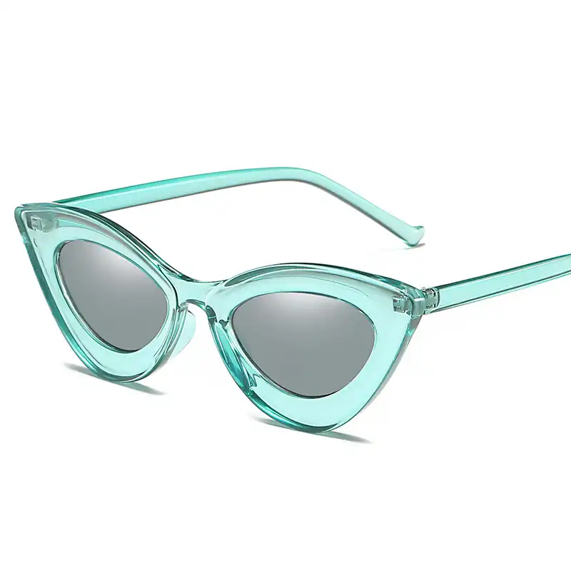 Retro small frame cat-eye sunglasses street shot concave shape sunglasses