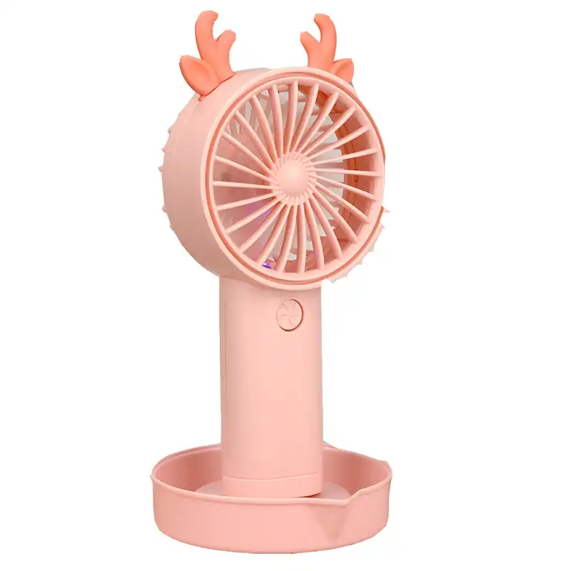 Cartoon net cover electric bubble water handheld fan USB charging portable plastic small fan