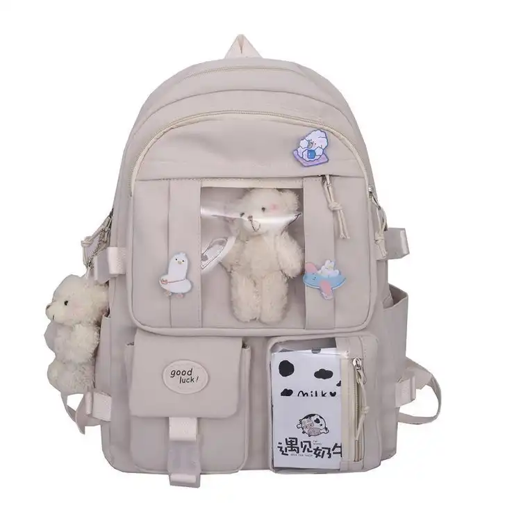 Students transparent backpack Korean  lovely schoolbag