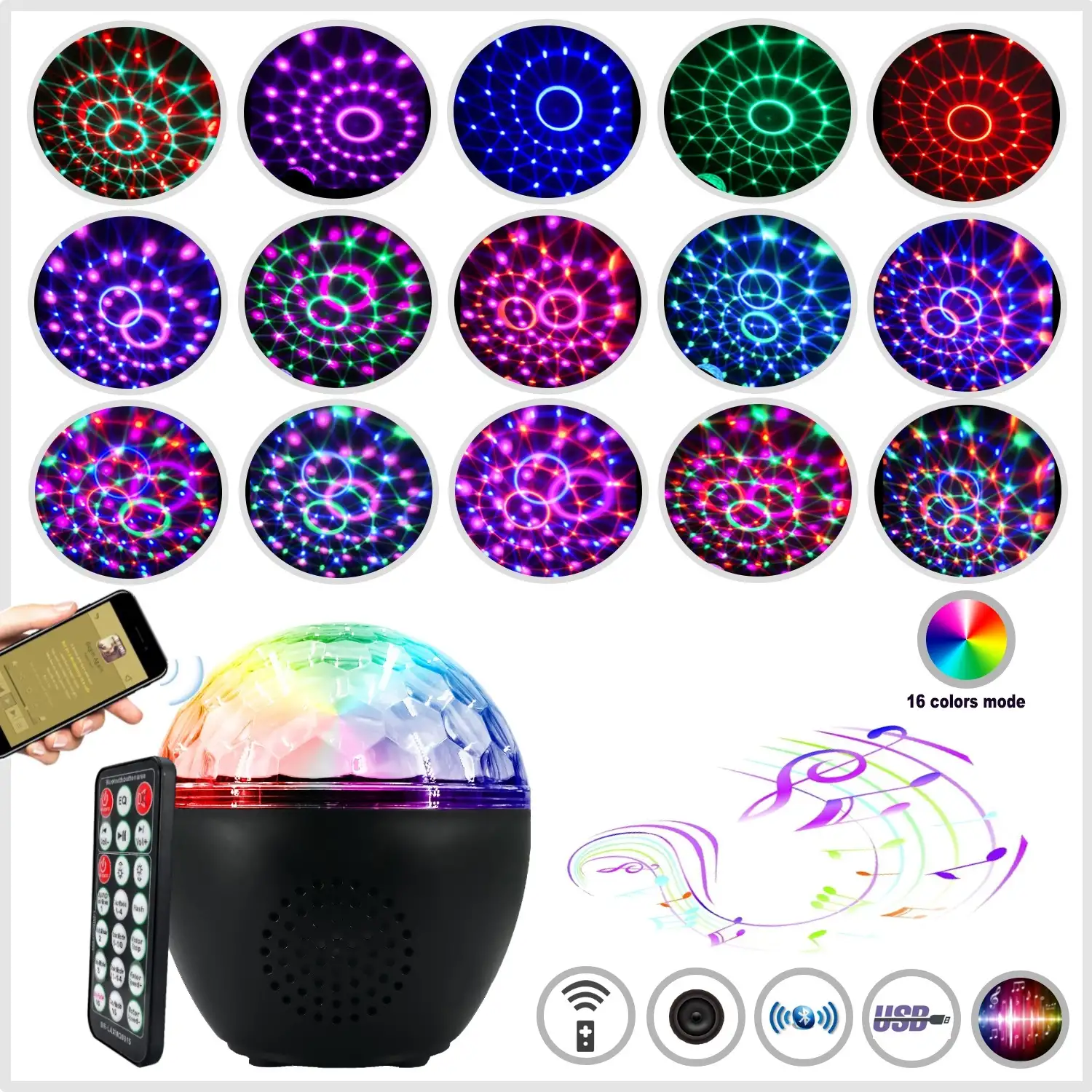 usb watermark flame light bluetooth music ocean star light projector light night light