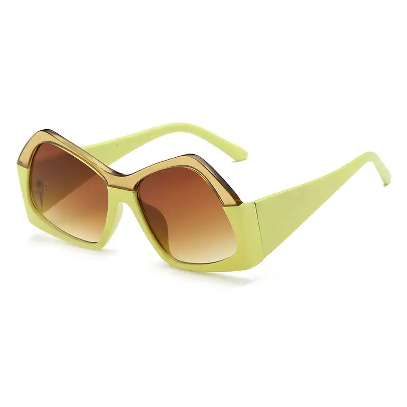 Big frame sunglasses personality polygonal shade glasses concave shape sunglasses