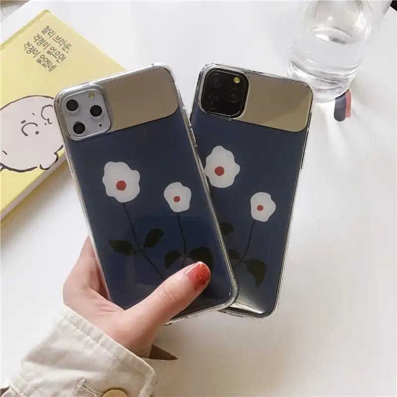 Retro rose selfie mirror iPhone11pro max mobile phone case anti-fall