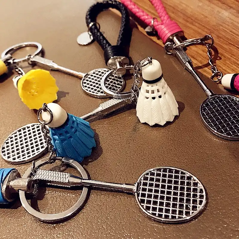 Badminton car keychain small pendant key chain