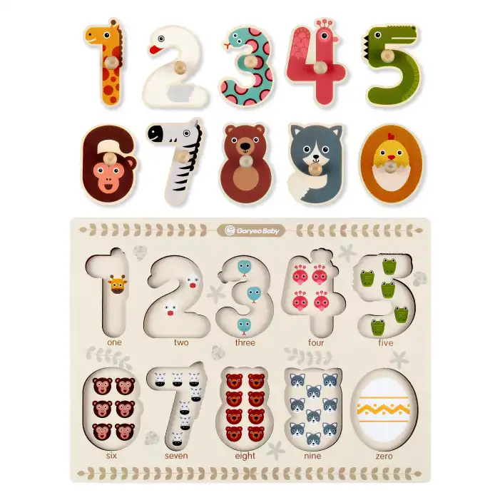 Digital imitation hand grasping board puzzle early childhood education shape puzzle toy