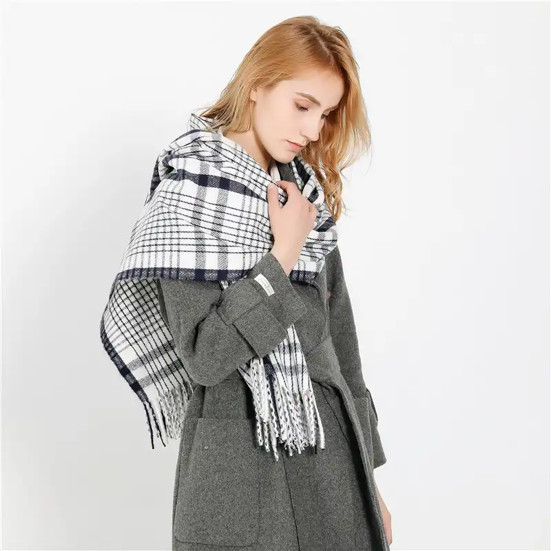 Autumn and winter fashion British lattice pattern imitation cashmere warm scarf female shawl