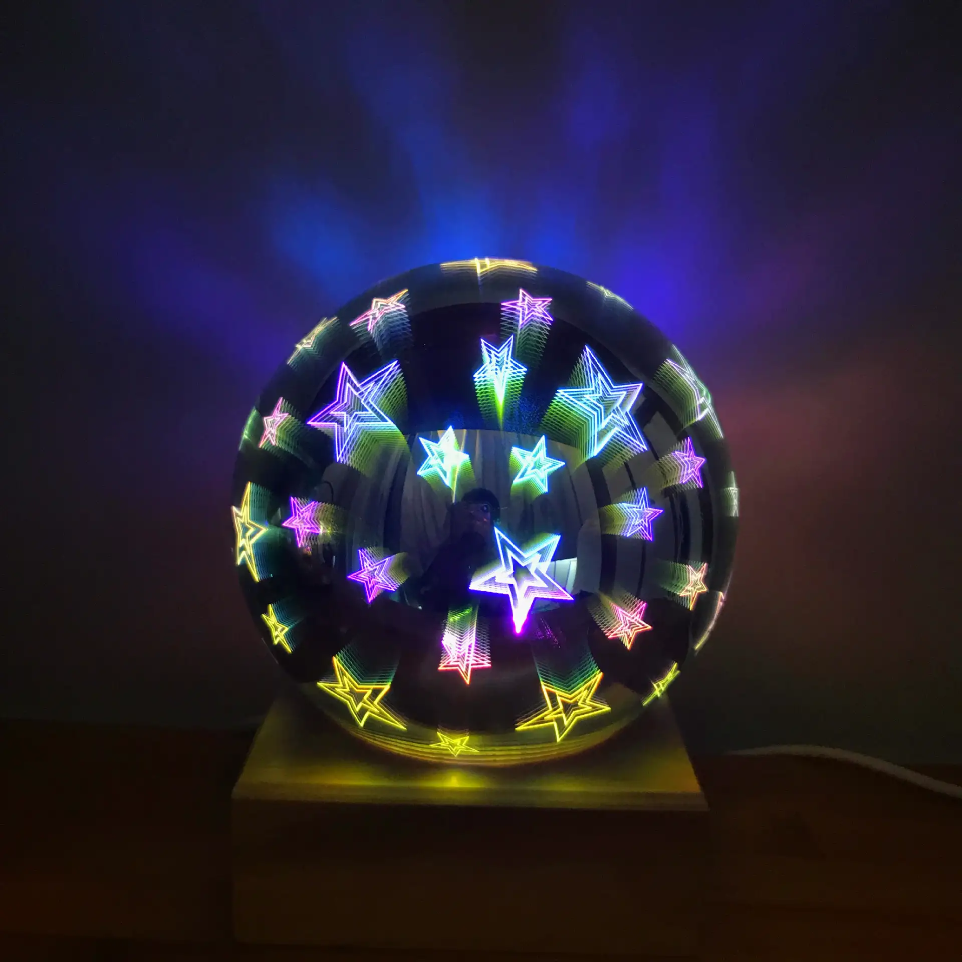 Colorful crystal lamp glass LED table lamp