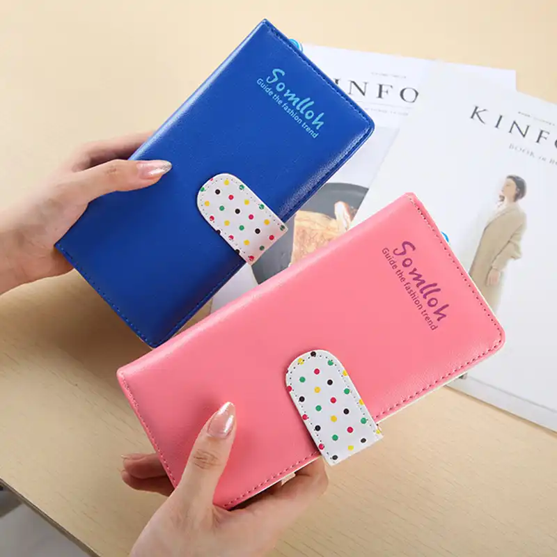 Korean cute small square bag wave dot zipper student wallet