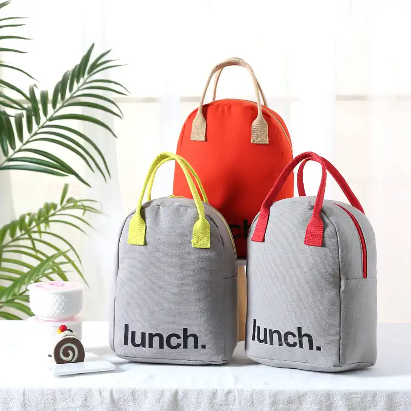 Canvas bag student lunch box cooler bag handbag