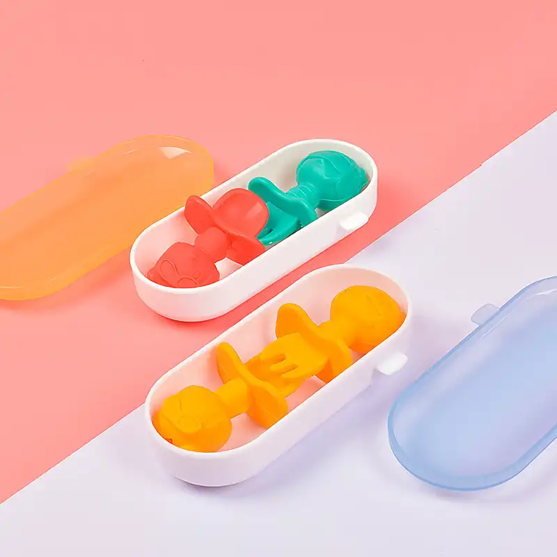 Baby Tableware Baby Food Supplement Storage Box Fork Spoon Teether Nipple Storage Box