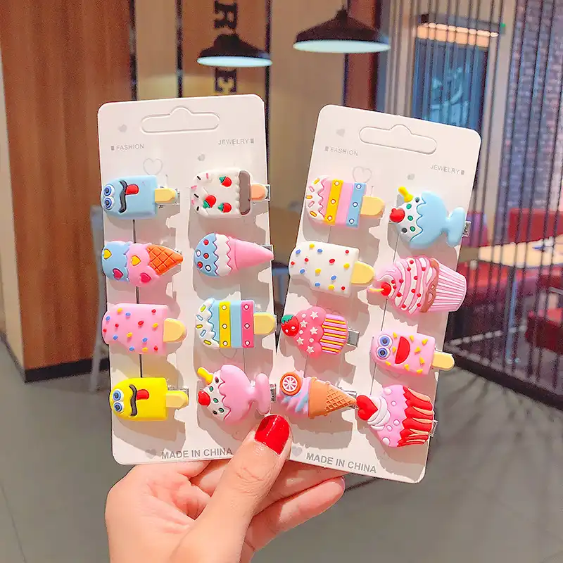 Super Cute Cartoon Cream Ice Cream Children's Hairpin