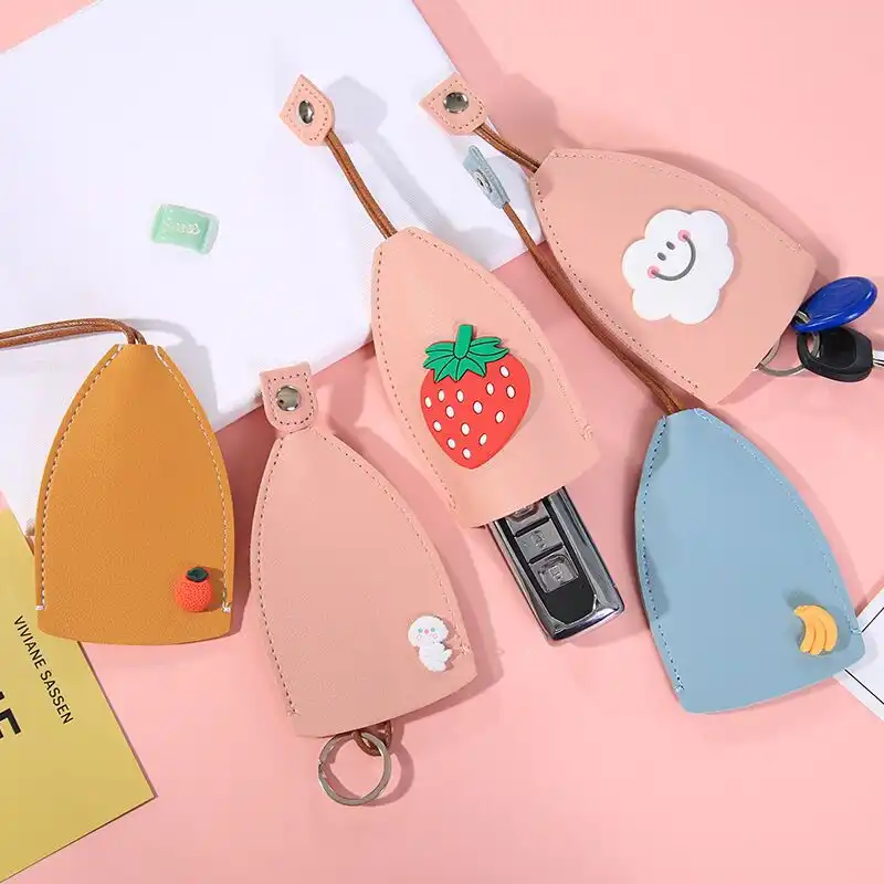 Pull-out type key bag PU leather car key cover