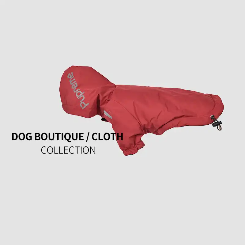 Pet clothes plus velvet padded jacket waterproof two-legged hooded clothes