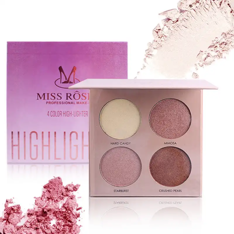 Four-color long-lasting finishing and brightening finishing powder